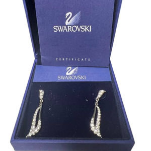 SWAROVSKI  Swoop Clear Crystal  Pave Earrings 959296